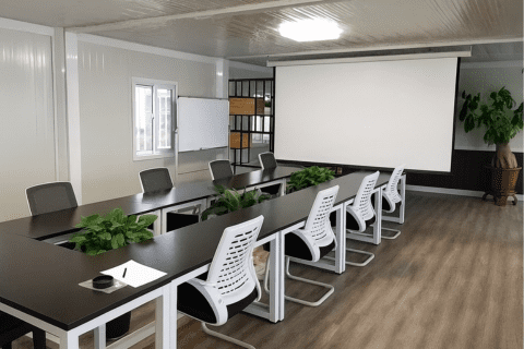 Flat pack container house finished office interior