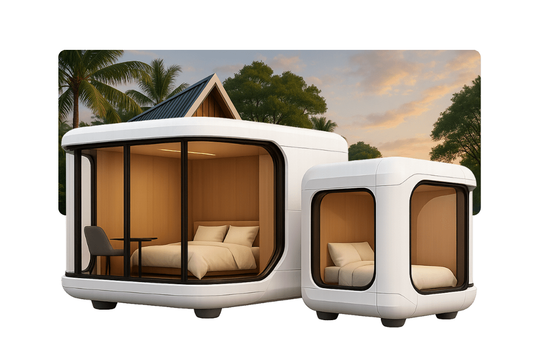 Container cabin resort and homestay units