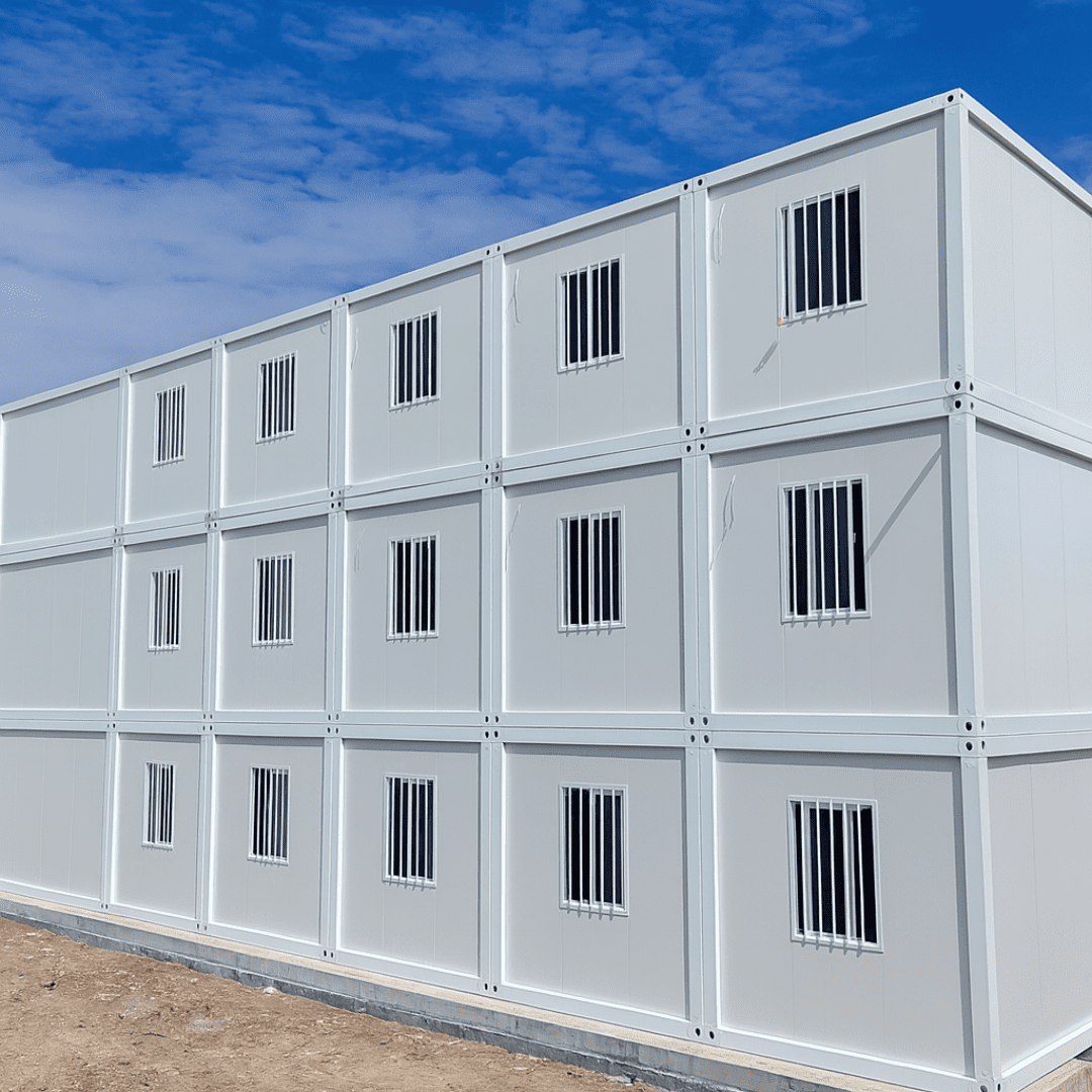 Completed modular container camp
