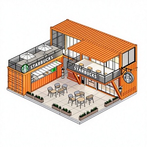 TongSong TS-Container-Shop12 Commercial Design Mobile Container Shop 5-Year Warranty Freely Combined Space for Mall Outdoor Use