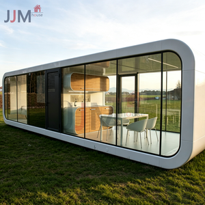 JJM House Factory 20ft 40ft Prefabricated Modular House Cabin Office Portable Home Pod Space Capsule Apple Cabin House Home