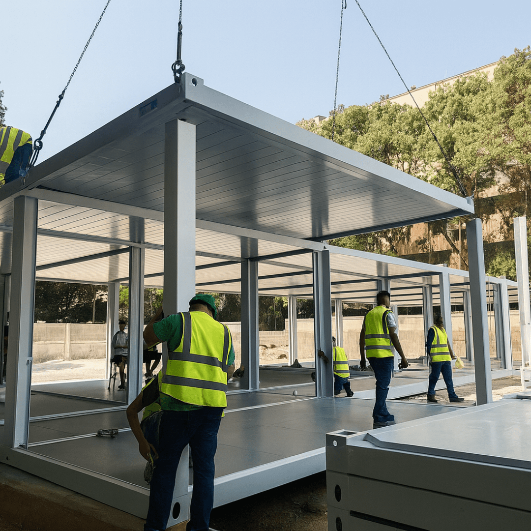 Finished prefab container house interior